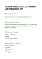 Tbs Phase 3 Exam Solved Questions And&NewLine;Verified Solutions Test