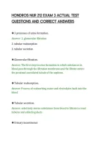 Hondros Nur 212 Exam 3 Actual Test&NewLine;Questions And Correct Answers