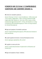 Hondros Nur 212 Exam 3 Comprehensive&NewLine;Questions And Answers Graded A&plus;