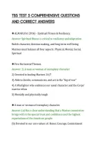 Tbs Test 5 Comprehensive Questions&NewLine;And Correct Answers&NewLine;