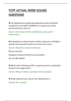 Tcfp Actual Paper Solved&NewLine;Questions
