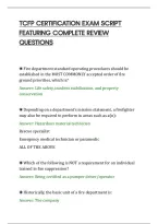 Tcfp Certification Exam Script&NewLine;Featuring Complete Review&NewLine;Questions&NewLine;