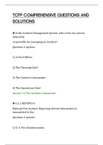 Tcfp Comprehensive Questions And&NewLine;Solutions