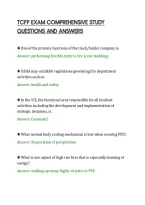 Tcfp Exam Comprehensive Study&NewLine;Questions And Answers