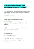 Tcfp Ff2 Updated Actual Exam&NewLine;Questions And Correct Answers