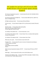 CPAER Canada Commercial Pilot Exam with all Correct & 100&percnt; Verified Answers &vert;Actual Complete Update &vert;Already Graded A&plus;