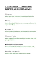Tcfp Fire Officer 3 Comprehensive&NewLine;Questions And Correct Answers