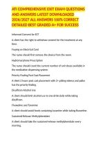 Ati Comprehensive Exit Exam Questions And Answers Latest Downloaded 2026&sol;2027 All Answers 100&percnt; Correct Detailed Best Graded A&plus; For Success