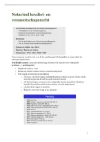 Notarieel Krediet- en Vennootschapsrecht - Samenvatting