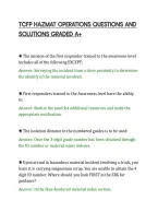 Tcfp Hazmat Operations Questions And&NewLine;Solutions Graded A
