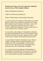 NU260 Exam 3 Chapt&period;'s 40&comma; 42 & 43 Questions &vert; 2026&sol;2027 &vert; Answers Correct &vert; With Complete Solutions