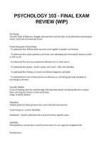 Psychology 103 - Final Exam Review &lpar;Wip&rpar;&period;