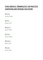 Hosa Medical Terminology 248 Key&NewLine;Concepts And Practice Questions