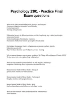 Psychology 2301 - Practice Final Exam questions&period;