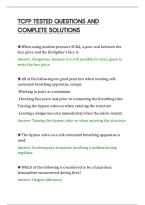 Tcfp Tested Questions And&NewLine;Complete Solutions