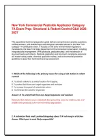 New York Commercial Pesticide Applicator Category 7A Exam Prep&colon; Structural & Rodent Control Q&A