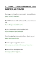 Tci Training Tests Comprehensive Study&NewLine;Questions And Answers&NewLine;