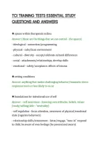 Tci Training Tests Essential Study&NewLine;Questions And Answers