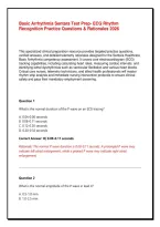 Basic Arrhythmia Sentara Test Prep&colon; ECG Rhythm Recognition Practice Questions & Rationales