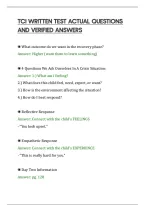 Tci Written Test Actual Questions&NewLine;And Verified Answers&NewLine;