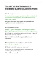 Tci Written Test Examination&NewLine;Complete Questions And Solutions&NewLine;