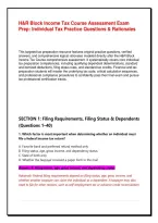 H&R Block Income Tax Course Assessment Exam Prep&colon; Individual Tax Practice Questions & Rationales