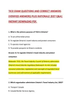 Tico Exam Questions And Correct Answers &NewLine;&lpar;Verified Answers&rpar; Plus Rationale 2027 Q&A&vert; &NewLine;Instant Download Pdf&period;