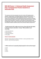NSG 500 Exams 1&ndash;3 Advanced Health Assessment Prep&colon;  Comprehensive Practice Questions & Rationales