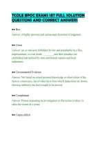 Tcole Bpoc Exams Set Full Solution&NewLine;Questions And Correct Answers&NewLine;