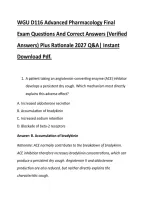 WGU D116 Advanced Pharmacology Final &NewLine;Exam Questions And Correct Answers &lpar;Verified &NewLine;Answers&rpar; Plus Rationale 2027 Q&A&vert; Instant &NewLine;Download Pdf&period; 