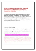 APEA 3P Predictor Exam 2026&colon; Advanced Pathophysiology&comma; Pharmacology & Physical Assessment Real Q&A