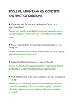 Tcole Jail Admin Exam Key Concepts&NewLine;And Practice Questions&NewLine;