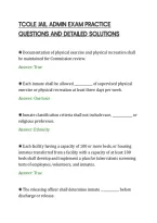 Tcole Jail Admin Exam Practice&NewLine;Questions And Detailed Solutions