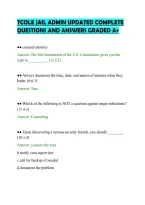 Tcole Jail Admin Updated Complete&NewLine;Questions And Answers Graded A&plus;