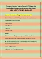 Emergency Nursing Pediatric Course &lpar;ENPC&rpar; Exam&colon; 250 &NewLine;Practice Questions&comma; Answers & Complete Study Guide &NewLine;&lpar;2026&rpar; LATEST UPDATE THIS YEAR&period;PDF