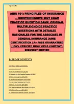 AINS 101&colon; Principles of Insurance Exam Practice Question Bank 2027 &ndash; 250&plus; Multiple-Choice Questions with Detailed Rationales &vert; Associate in General Insurance Certification Study Guide
