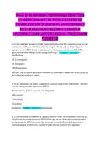 Wgu D116 Advanced Pharmacology Final Exam Newest 2026-2027 Actual Exam With Complete 170 Questions And Correct Detailed Answers &lpar;100&percnt; Verified Answers&rpar; Already Graded A&plus; Professor Verified