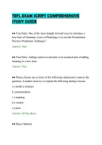 Tefl Exam Script Comprehensive&NewLine;Study Guide