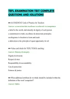 Tefl Examination Test Complete&NewLine;Questions And Solutions&NewLine;