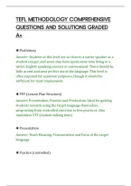 Tefl Methodology Comprehensive&NewLine;Questions And Solutions Graded&NewLine;A&plus;