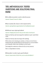Tefl Methodology Tested&NewLine;Questions And Solutions Final&NewLine;Paper&NewLine;