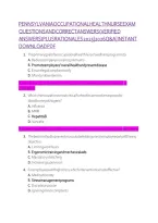 Pennsylvania Occupational Health Nurse Exam Questions and Correct Answers 2026 &ndash; COHN&sol;COHN-S Practice Test&comma; Rationales & Certification Prep