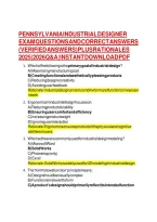 The Pennsylvania Occupational Health Nurse Exam Questions and Correct Answers study resource is designed for nurses and healthcare professionals preparing for occupational health nursing examinations and certification-related assessments&period; The material foc