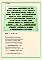 WebCE Exam Tutor Questions with Accurate Answers&NewLine;LATEST VERSION &mdash; 2027 Curriculum-Aligned Exam Test Bank & Prep Guide&NewLine;Original Practice Question Bank for University&comma; College&comma; Professional&comma; Licensing & Certification Examinations&NewLine;&NewLine;Comprehensive Multiple