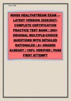 NIH Stroke Scale &lpar;NIHSS&rpar; Certification Exam Study Guide 2026&sol;2027 &ndash; 280&plus; Practice Questions with Detailed Rationales &vert; HealthStream & APEX Certification Prep &vert; Comprehensive Review for Nurses&comma; Physicians & EMS