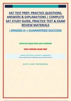 Sat Test Prep&colon; Practice Questions&comma; Answers & Explanations &vert; Complete Sat Study Guide&comma; Practice Test & Exam Review Materials