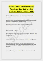NIMS-IS 200&period;c Final Exam With&NewLine;Questions And Well Verified&NewLine;Answers Actual Exam&excl;&excl;&excl; 2026