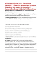 WGU D522 Python for IT Automation 2026&sol;2027 &vert; Objective Assessment Practice Questions & Answers &vert; Python for IT Automation Study Guide &vert; WGU Exam Prep