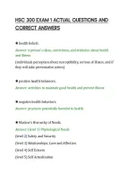 Hsc 300 Exam 1 Actual Questions And&NewLine;Correct Answers