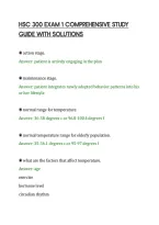 Hsc 300 Exam 1 Comprehensive Study&NewLine;Guide With Solutions